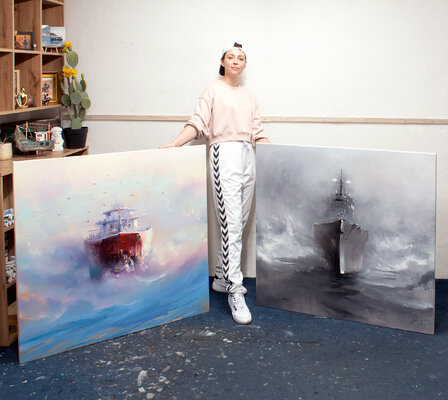 Bozhena Fuchs in the Studio: At the studio