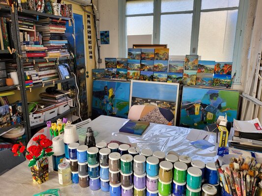 Muriel Cayet in the Studio