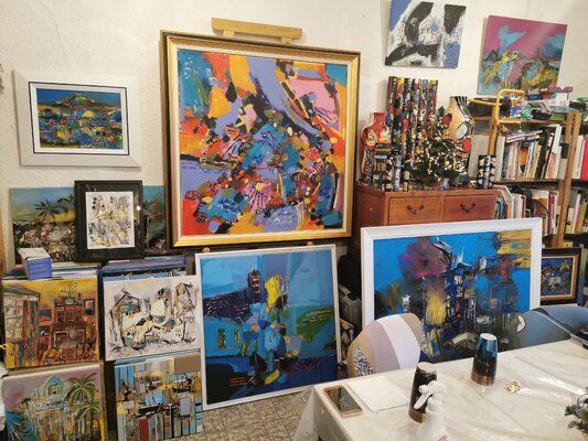 Muriel Cayet in the Studio