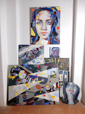 Hannah Perry Saucier in the Studio