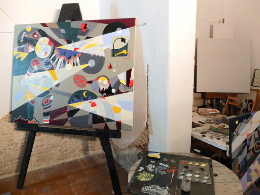 Hannah Perry Saucier in the Studio