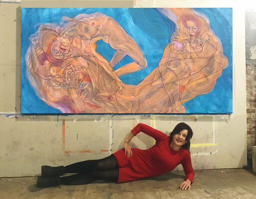 Sol KJOK in the Studio: Last Frontier NYC, 2021. «The intuitive mind is a sacred gift and the rational mind is a faithful servant. We have created a society that honors the servant and has forgotten the gift." (Albert Einstein)