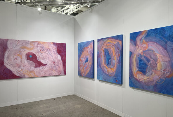 Sol KJOK in the Studio: Multidisciplinary "Sound Shapes" project on view at the VOLTA Art Fair in Chelsea, New York City, September 2024