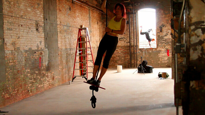 Sol KJOK in the Studio: Rehearsal for inaugural event at Last Frontier NYC: six artists coming together to create a unique art experience. 'WHISPERING VOICES: a Ritual for our Time' was an immersive live installation of sound, movement, images, and forms.