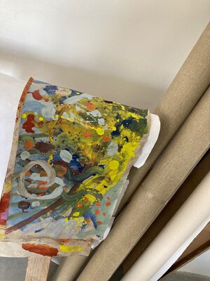 Delphine Bernard in the Studio: my son's paintings!!!