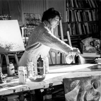 Claire Biette in the Studio