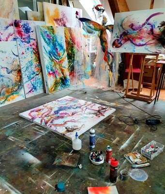 Petra Heck in the Studio