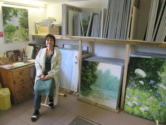 Brigitte Di Scala in the Studio