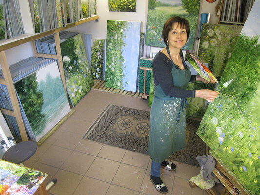 Brigitte Di Scala in the Studio