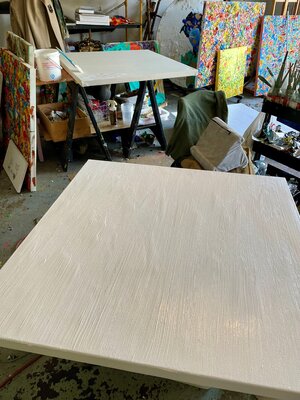 Jon Parlangeli in the Studio: Priming day-I do not always get the chance to stretch my own canvases anymore, AND I LOVE WHEN I CAN DO IT!!!