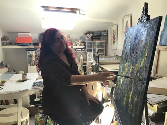 Olga Pérez Alonso in the Studio
