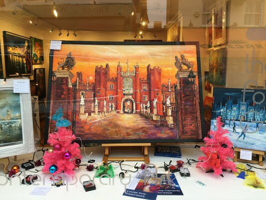 Patricia Clements in the Studio: My Hampton Court painting in our exhibition at the Fountain gallery, Hampton Court