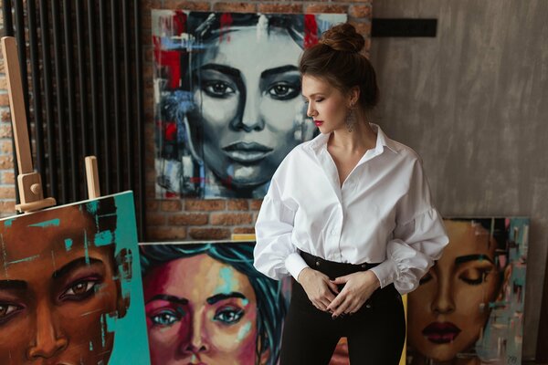 Anna Briukhovetska in the Studio