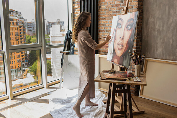 Anna Briukhovetska in the Studio