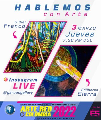Didier Franco in the Studio: 🔸🎯EXPO ARTE RED COLOMBIA 2022 ARTISTA: Didier Franco🇨🇴  15 artistas + 64 obras plásticas + 8 salas VR Vive esta experiencia desde la comodidad de tu celular Facebook @arteredcolombia 🇨🇴  www.arteredcolombia.com