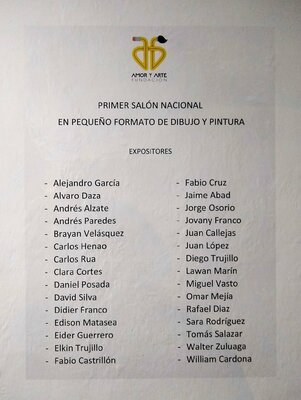 Didier Franco in the Studio: Primer salón nacional pequeño formato de dibujo y pintura amor y arte fundación.