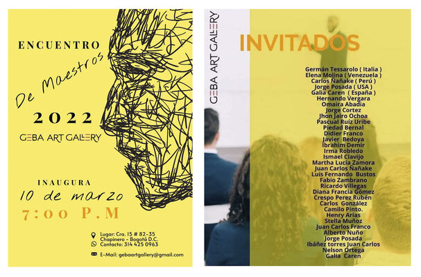 Didier Franco in the Studio: INVITADO a Encuentro de maestros 2022, Geba Art Gallery. Chapinero, Bogotá. Colombia