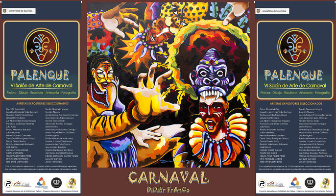 Didier Franco in the Studio: Seleccionado para participar en Exposición PALENQUE VI salón de arte de carnaval, Barranquilla - Colombia. Del 15 de febrero a 3 de marzo de 2023