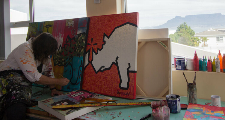 Ann Gadd in the Studio