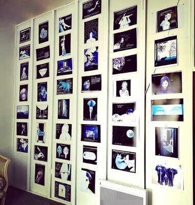 Sabine Ducarn in the Studio: La pièce des dessins bleus