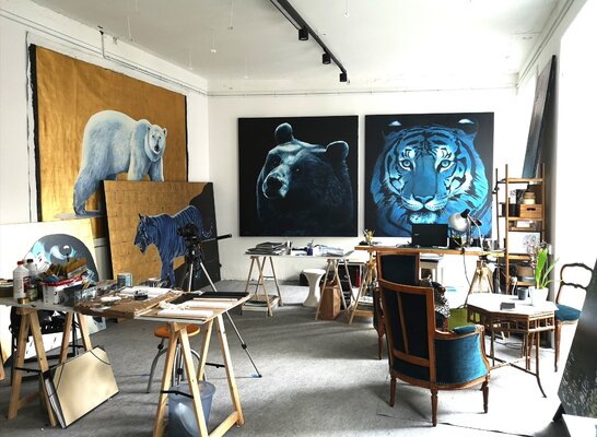 Sabine Ducarn in the Studio: Ma grande pièce d'atelier / Bureau