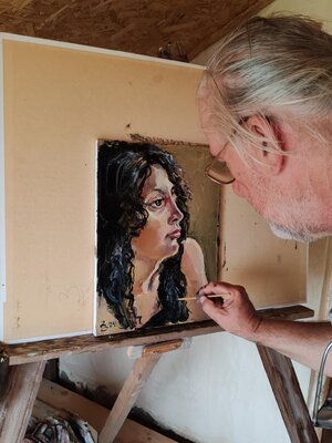 Giorgi Rurua in the Studio: My favorite direction in Art is to paint people's portraits.