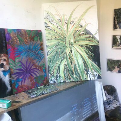Karin Moorhouse in the Studio