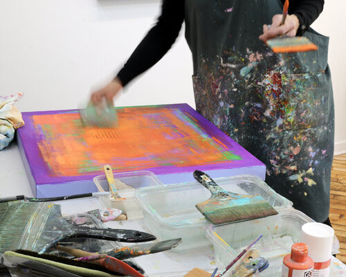 Katherine Evans in the Studio