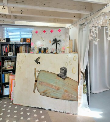 Maryline Lemaitre in the Studio: Un coin de l'atelier