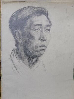 Yutao Ge in the Studio: Dessiné autrefois à l'école d'arts
