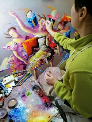 Yutao Ge in the Studio: Mon coin de travail