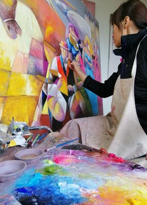 Yutao Ge in the Studio