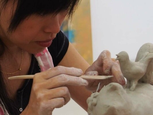 Yutao Ge in the Studio: Concentration