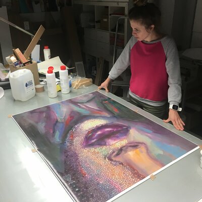 Anna Miklashevich in the Studio