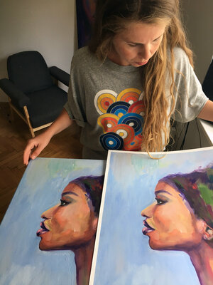 Anna Miklashevich in the Studio