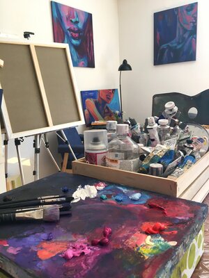 Anna Miklashevich in the Studio