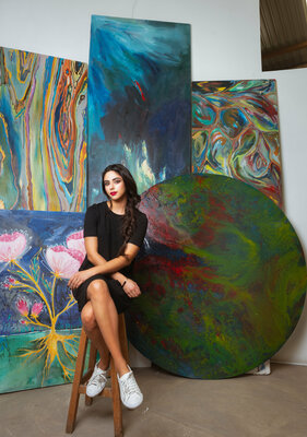 Alexia López Sosa in the Studio