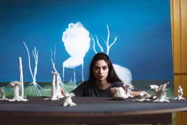 Alexia López Sosa in the Studio: Painting & ceramics by Alexia Lopez Sosa, Photo by: Jamesandmoose