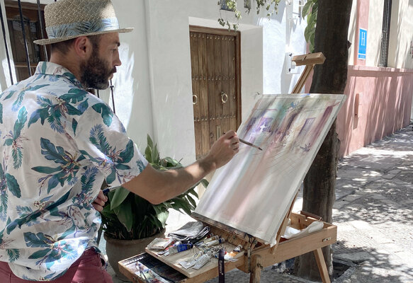 Bruno Vázquez in the Studio