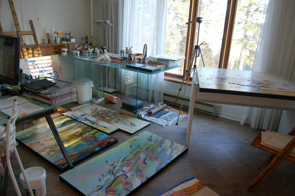 Dominique Desmeules in the Studio: L'atelier en mode production...