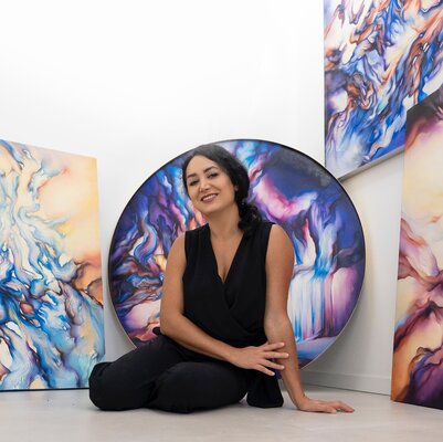 Marjan Fahimi in the Studio