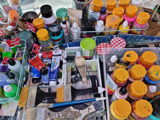 Bea Evers in the Studio: Just a tiny part of my materials...