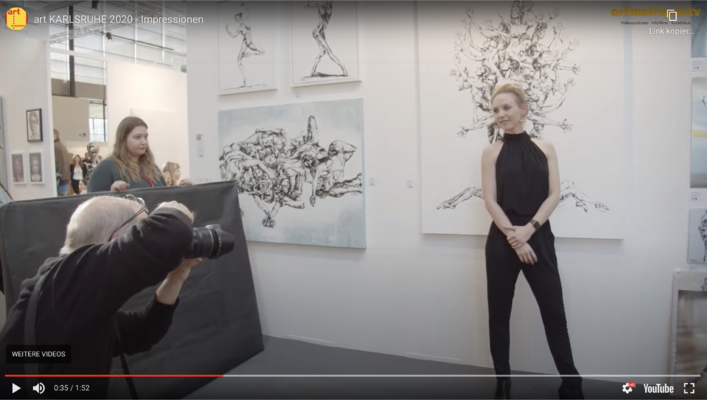 Sarah Jil Niklas in the Studio: Fotoshooting & Film der artKARLSRUHE 2020