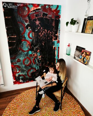 Christian Dittus in the Studio: Dittus_art soloshow. Title: "Tired italians".