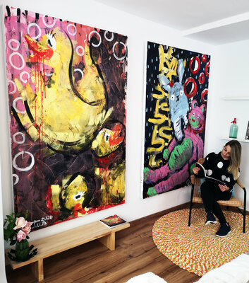 Christian Dittus in the Studio: Dittus_art "#12 quarantine day" and "Family confinement" soloshow.
