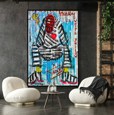 Christian Dittus in the Studio: "Thinking with yellow socks", display...