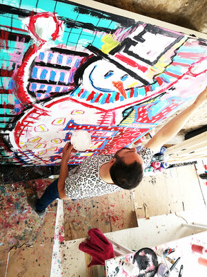 Christian Dittus in the Studio: Dittus_art "Winter Dreams" process