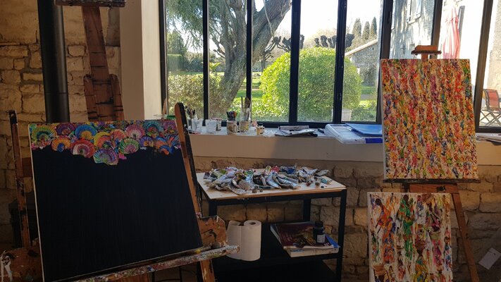 Christine Drummond in the Studio