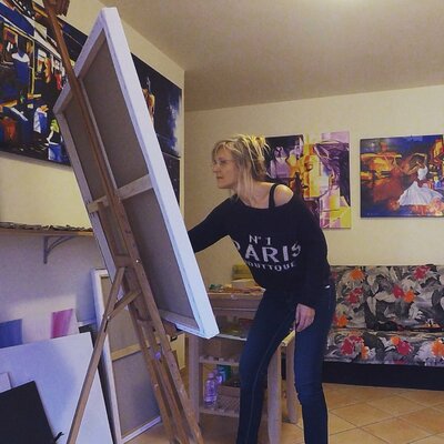 Assunta Cassa in the Studio