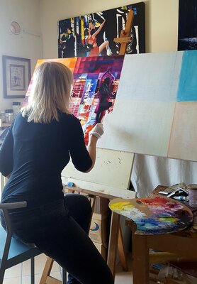 Assunta Cassa in the Studio